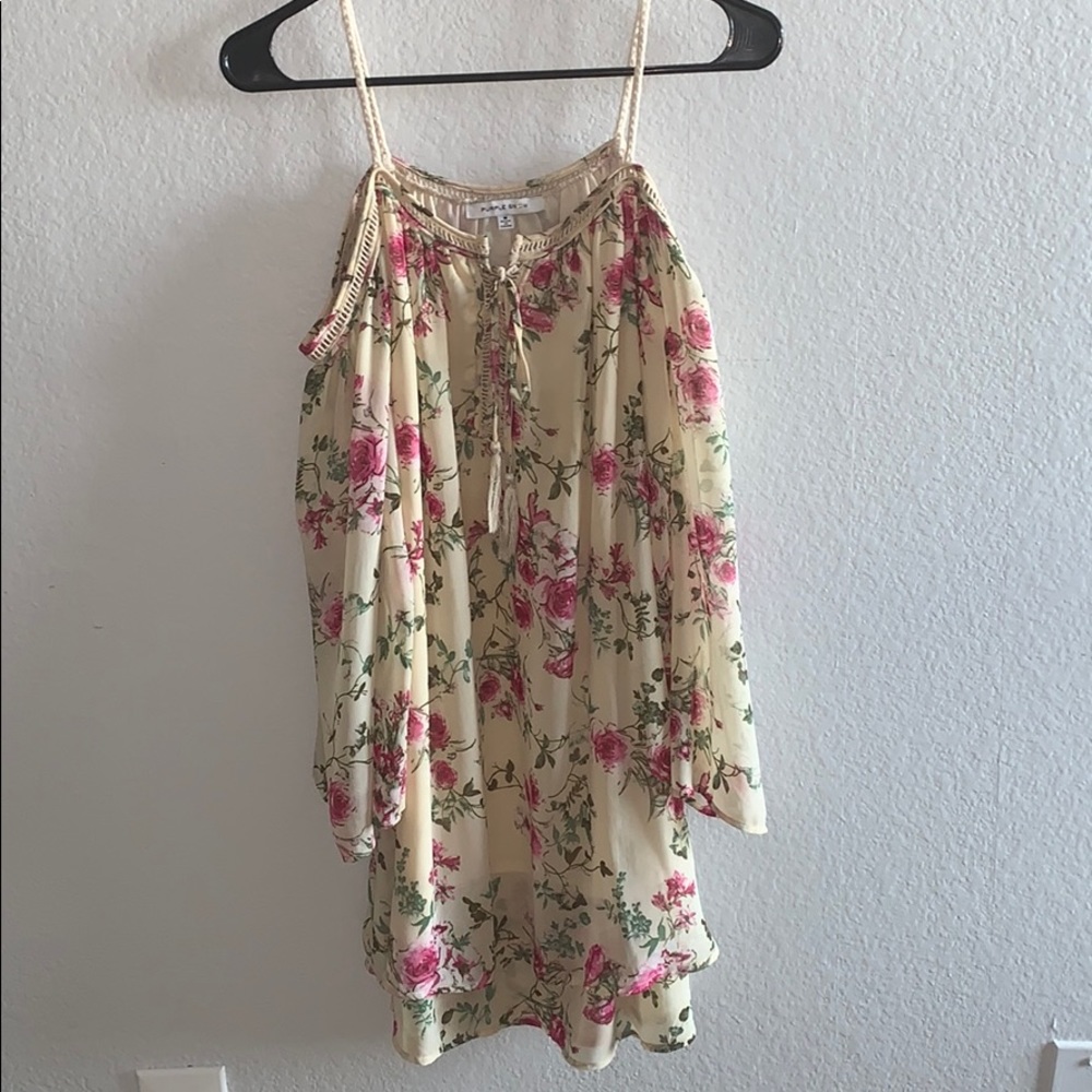 Off the shoulder with long sleeves dress